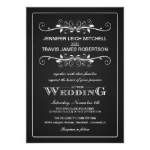 Chalkboard Marquee Wedding Invitations