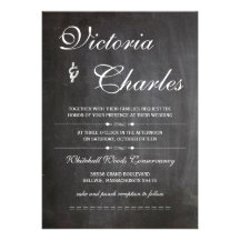 Chalkboard Modern Vintage Typography Invite