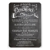 Chalkboard Modern Vintage Typography Invite