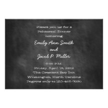 Chalkboard Rehearsal Dinner Invitations