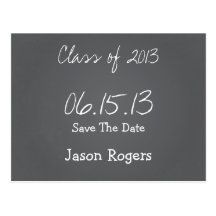 Chalkboard Save The Date Postcard