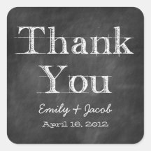 Chalkboard Thank You Favor Tags Stickers
