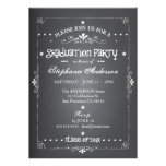Chalkboard w Photo Graduation Party Invitation