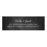 Chalkboard Wedding Website Insert Cards Business Cards