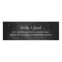Chalkboard Wedding Website Insert Cards Business Cards
