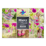 Chalked Collage Birthday Thank You Card