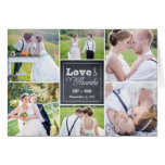 Chalked Collage Wedding Thank You Card