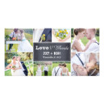 Chalked Collage Wedding Thank You Photo Cards
