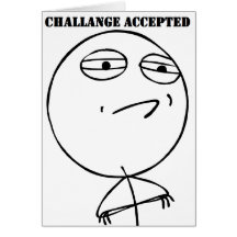 Challenge Accepted Gear Greeting Cards