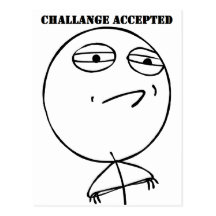 Challenge Accepted Gear Post Card