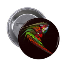 Chameleon Abstract Art Button (round)