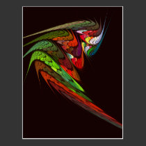 Chameleon Abstract Art Postcard postcards