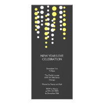 Champagne bubble grey modern chic holiday party invitations