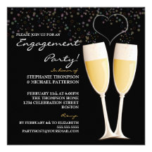Champagne & Bubbles Engagement Party Invitation