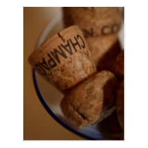 Champagne Corks Postcard