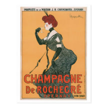 Champagne De Rochegre Vintage Drink Ad Art Postcards