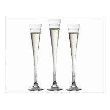 Champagne Flutes Post Card