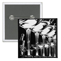 Champagne Glasses Pinback Button
