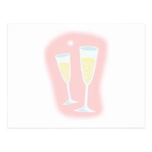 Champagne Glasses Postcard