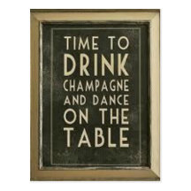 CHAMPAGNE: "TIME TO EAT, DRINK, DANCE" POSTCARDS