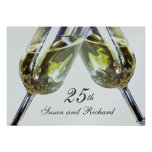Champagne Toast 25th Anniversary Announcements