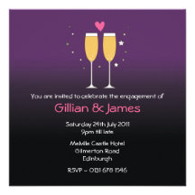 Champagne Toast Engagement Party Invitation