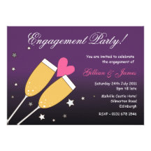 Champagne Toast Engagement Party Invitation 2