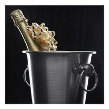 Champagne with Bow Invitation