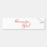 Champaign Girl tee shirts Bumper Sticker