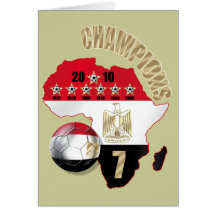 Champions map of Egypt 2010 Africa map Cards