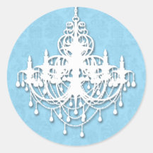 Chandelier Breeze Round Stickers