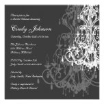 Chandelier Bridal Shower Invitation Card