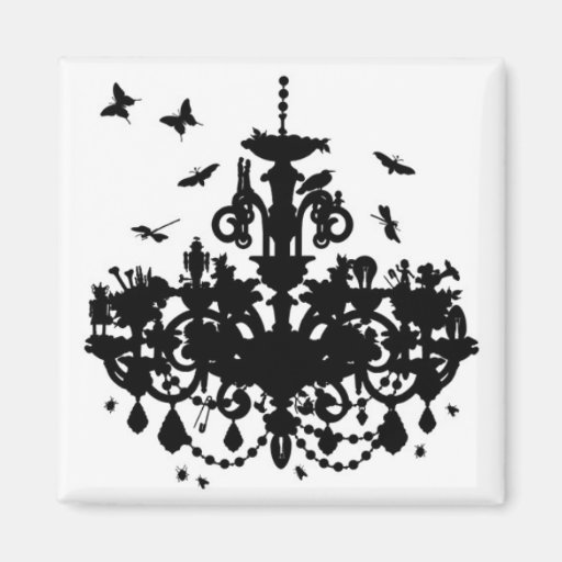 Chandelier & Butterflies Magnets
