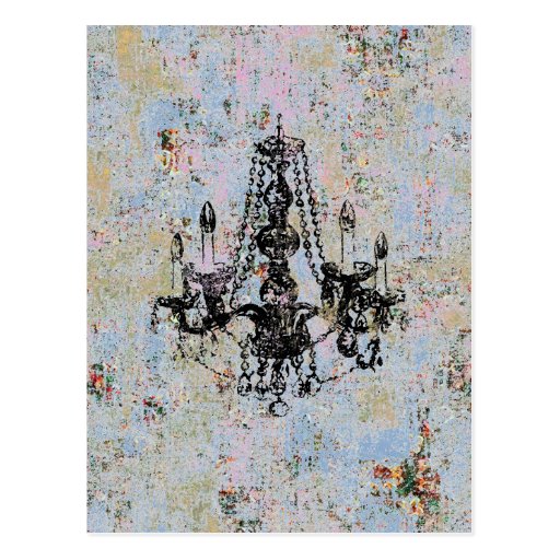 Chandelier Elegance ~ Postcard Vintage French