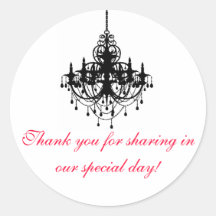 Chandelier Favour Tag Stickers