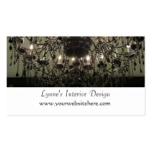 Chandelier Interior Design Business Cards