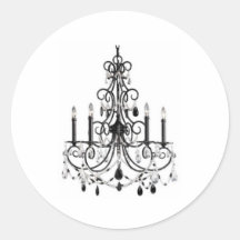 CHANDELIER LINE ROUND STICKER