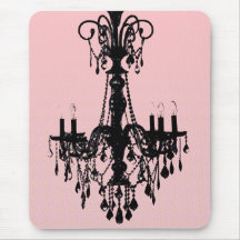Chandelier & Pink Mouse Pad