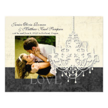 Chandelier Save the Date Announcements