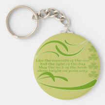 Change Background Colour -Irish Blessing Keychain