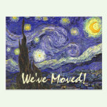 Change of Address with Starry Night by van Gogh postcards