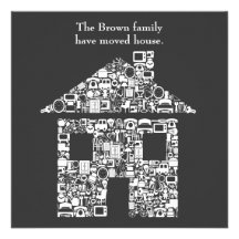 Change of New Address House Home Announcement