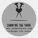 Change the colour - knitting needles love Sticker