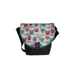 Changeable background owls courier bags