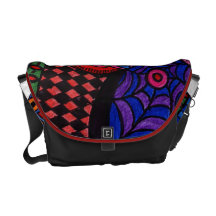 Chaos Eye - colourful doodle painting Commuter Bag