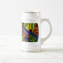 Chaos Eye - colourful doodle painting Mug
