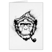 Characteristic Chimp Greeting Cards