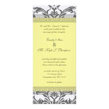 Charcoal Grey and Yellow Wedding Invitations
