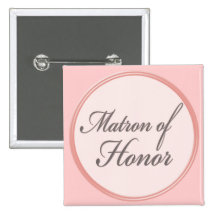 Charcoal grey light pink Matron of Honour button