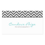Charcoal Grey Modern Chevron Stripes Business Card